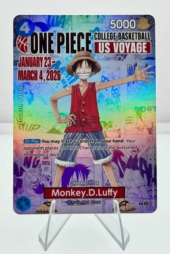 One Piece Monkey.D.Luffy Promo College Basketball US Voyage Gonzaga NCAA