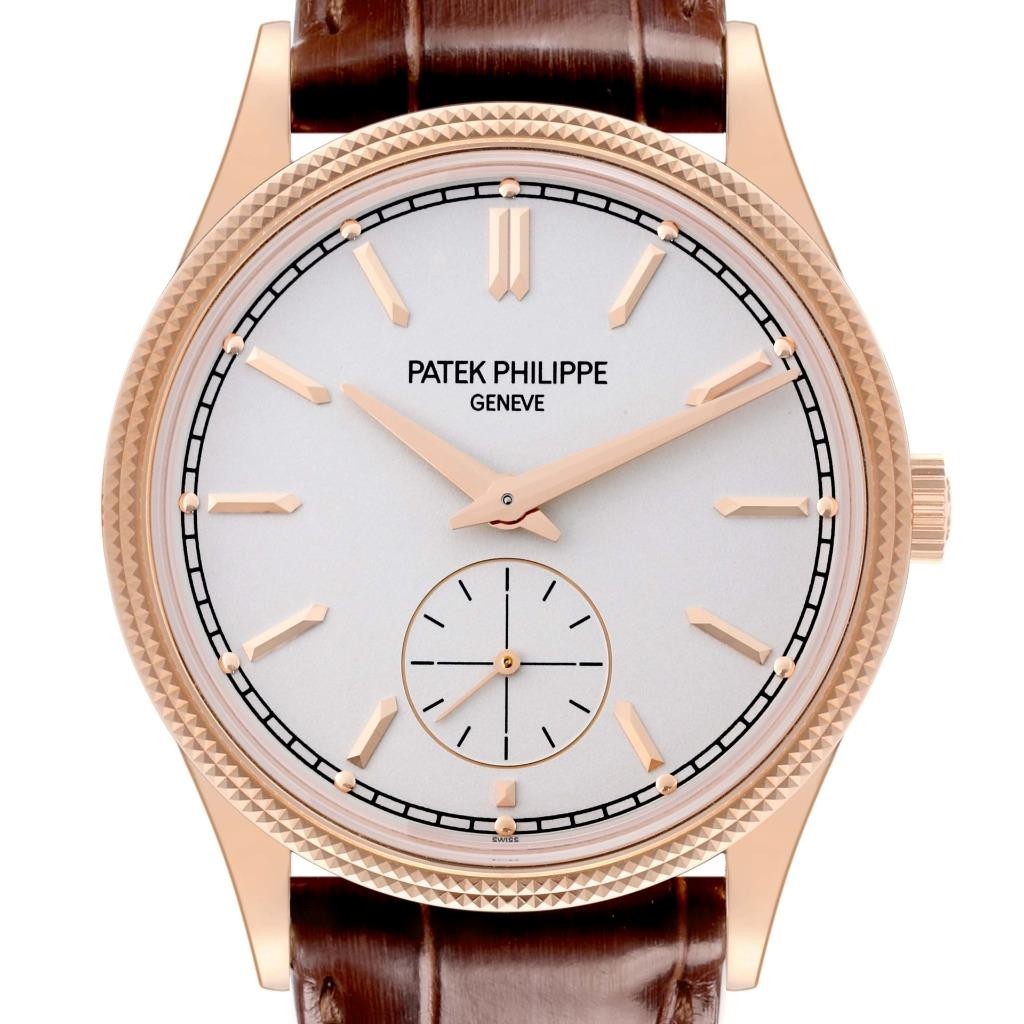 Patek Philippe Calatrava 6119R Rose Gold Silver Dial Men's Watch