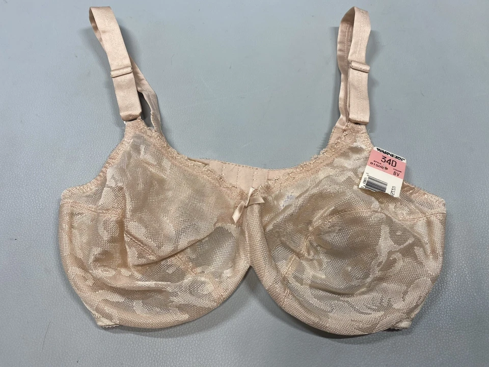 Sujetador WARNER'S Vintage TALLA 34D beige nude copa suave con aros clásico 01500 Foto 2 de 4
