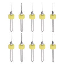 1/8" Shank 0.7mm Tungsten Carbide CNC Engraving Micro PCB Drill Bits Set 10 Pcs