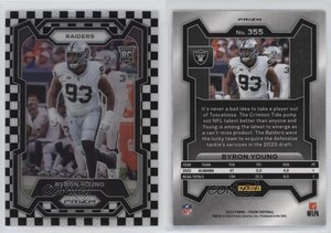 2023 Panini Prizm Rookies Black & White Checker Byron Young #355 Rookie RC