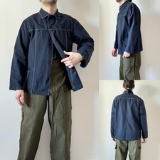 Soviet vintage French workwear faded black chore utility work chore jacket M