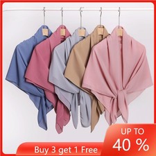 Chiffon Square Headscarf Hijab Muslim Women Head Wrap Bandana Turban Hijab Shawl
