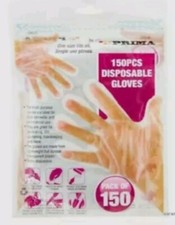 150PC DISPOSABLE PLASTIC GLOVES PROTECTIVE CATERING CLEAR HAIRDRESSING SAFETY 