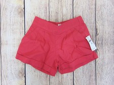 GAP Girl's Pull-On Linen Blend Shorts XS 4-5 Pink NWT