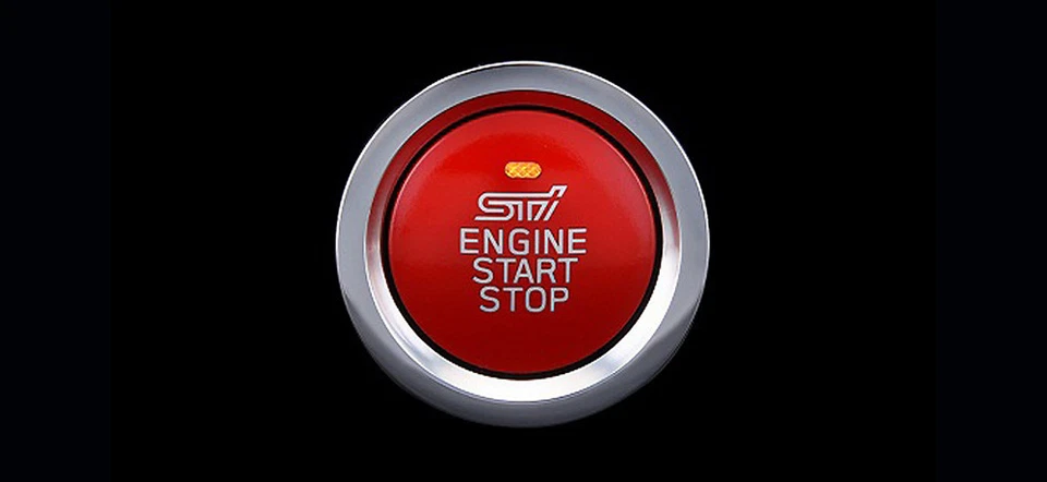 SUBARU STI OEM MOTOR ARRANQUE PARADA PULSAR BOTÓN DE ENCENDIDO ROJO PARA WRX IMPREZA LEGACY Foto 3 de 4