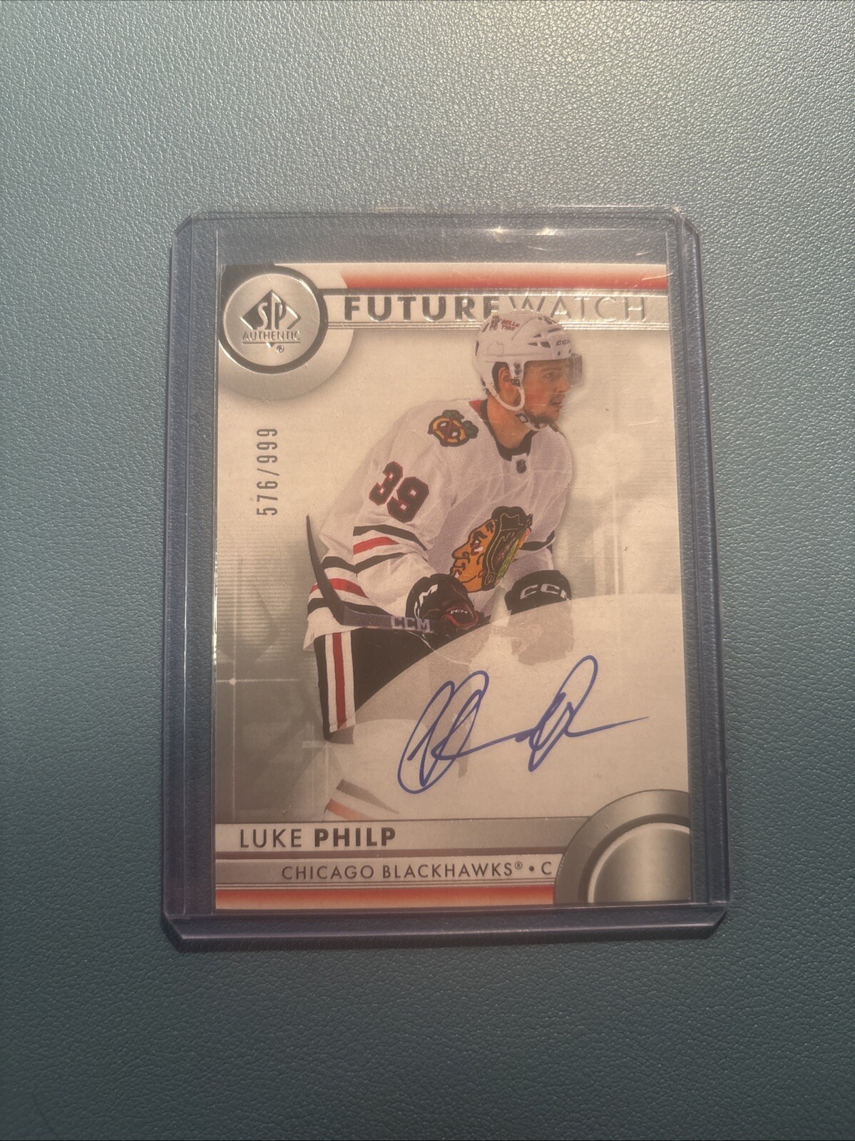 2023-24 SP Authentic Luke Philp Future Watch Auto /999 #142 - Blackhawks