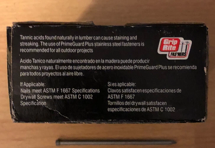Paquete abierto Grip Rite 71 piezas exterior acabado galvanizado clavos 16d 3-1/2” caja de piezas Foto 3 de 4