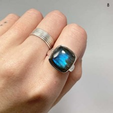 Labradorite Gemstone 925 Sterling Silver Handmade Lovely Ring All Size SR1337