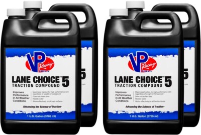 VP Racing Fuels 2351 Lane Choice 5 Traction Track Prep Compound  Gallon (4 PACK)