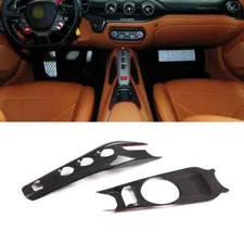 Carbon Fiber Central Control Cup Holder Cover For Ferrari F12 Berlinetta 2013-17