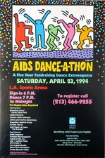 Poster Keith Haring 1994 AIDS Dance-A-Thon Los Angeles Sports Arena