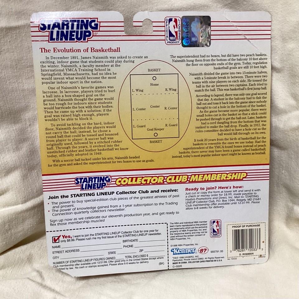 2 Dennis Rodman Chicago Bulls Starting Lineup Figure 1997 Edition