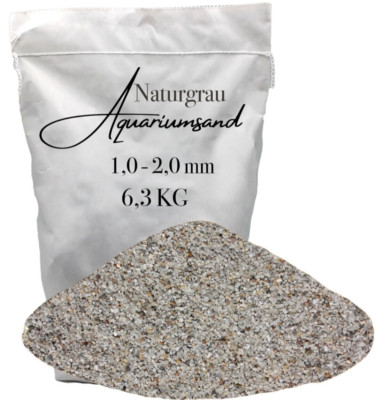 Aquariumsand Aquariumkies 1,0-2,0 mm Aquariensand Aquarienkies Bodengrund 6,3 KG