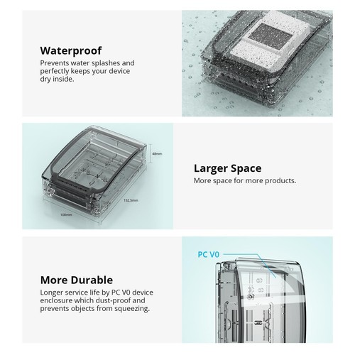 SONOFF Durable Waterproof Box Splashproof Dustproof Crushproof for NSPanel M5 - Picture 3 of 8