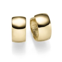 Ohrringe Creolen 7X14Mm Ohrschmuck Aus 585 Gold Gelbgold Schlicht GläNzend