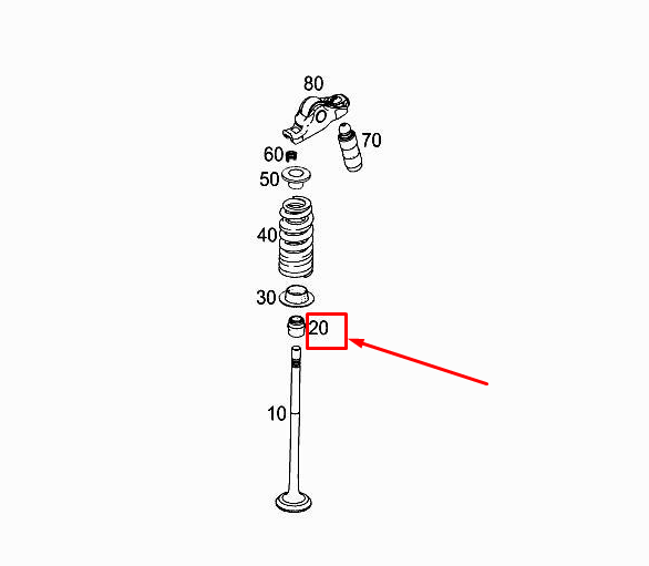 Joint de queue de soupape moteur MERCEDES-BENZ GLC X253 A0000530700