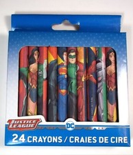 DC Justice League boxed 24 crayons New