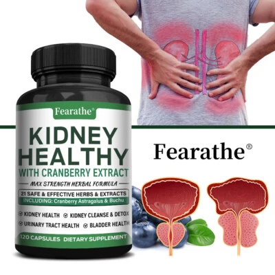 FEARATHE Kidney Health Cleanse Support Detox Natural Supplement High Quality