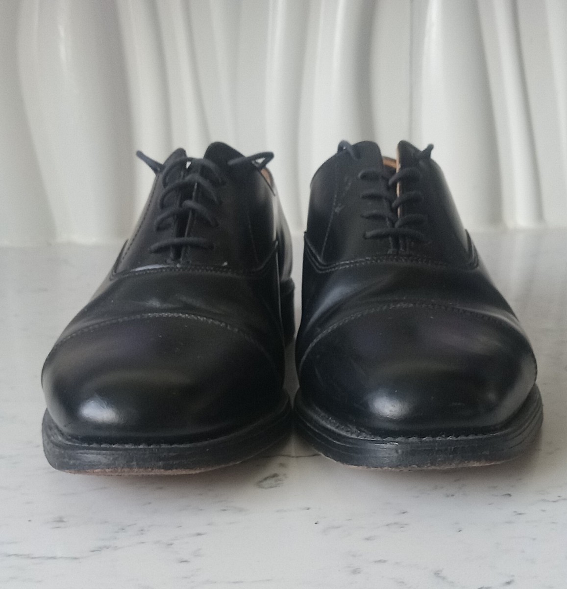 Barneys New York Black Leather Oxford Dress Shoes Mens US  display picture 3