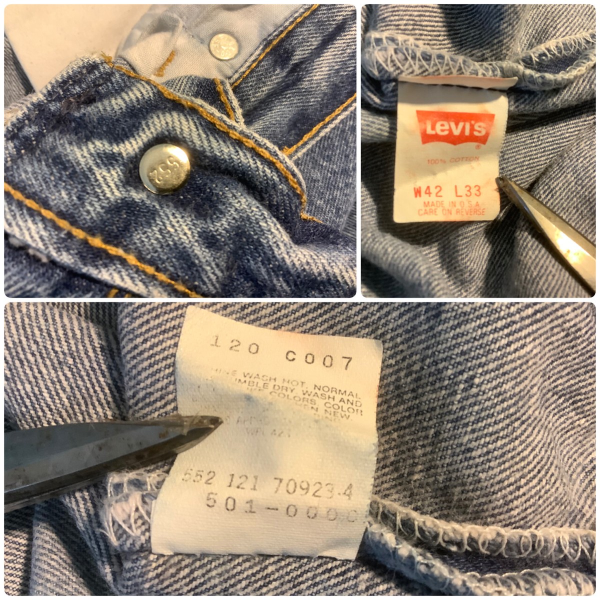 リーバイス　501xx　90s　USA　W35　L33　levi’s　ジーンズ 90s USA製 Levi'sリーバイス 505 デニムパンツ w35 L30☆106
