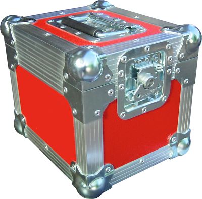 7'' Single 100 Swan Flight Case Vinyl Record Box (Red Rigid PVC)