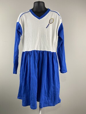 Mini Rodini Long Sleeve Cotton Color Block Tennis Dress Size 7-9 