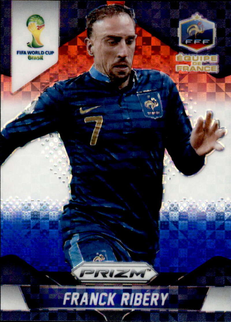 2014 World Cup Prizm Red, White and Blue Power Plaid Prizms #81 Franck Ribery