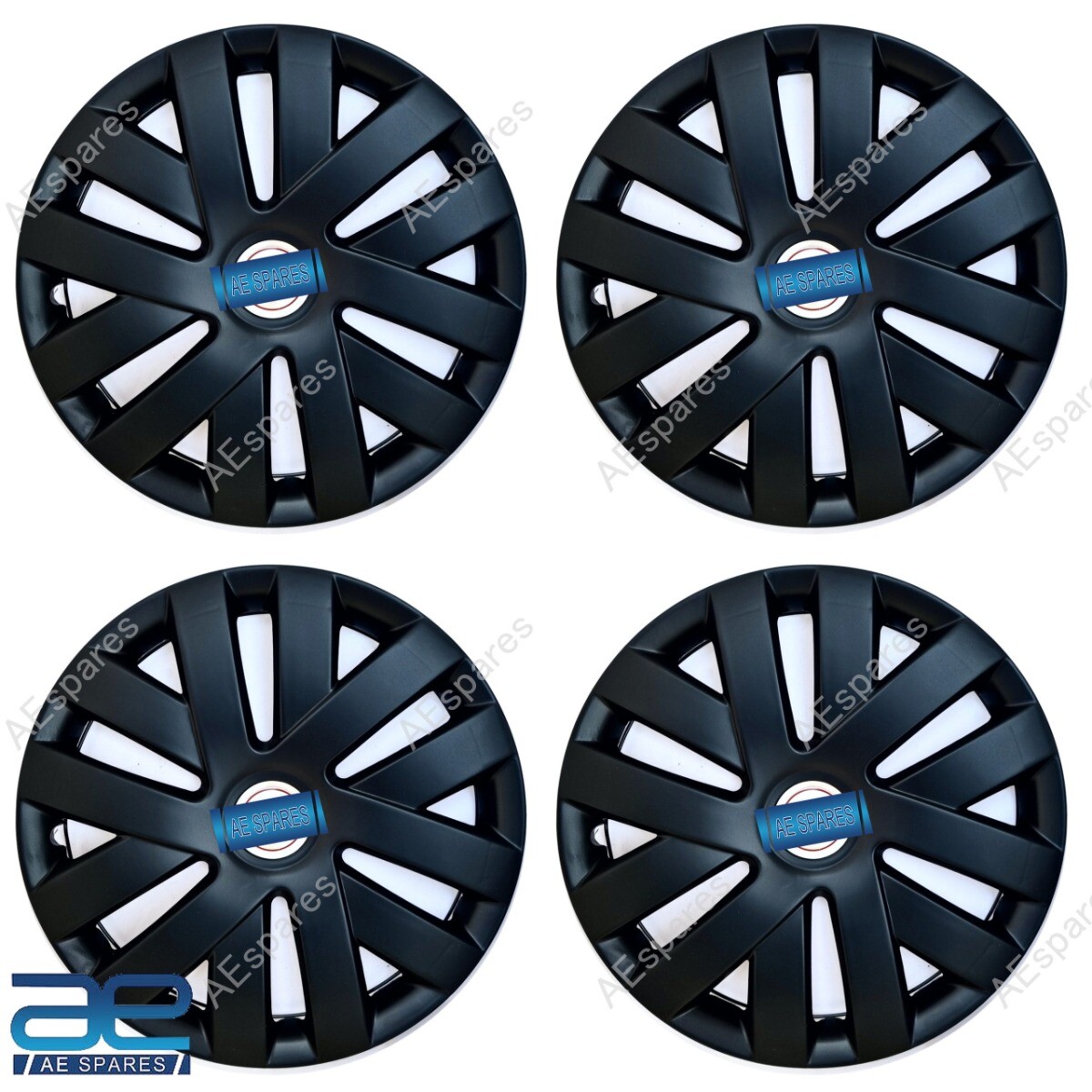 4 Pcs New Wheel Hub Caps Cover Plastic Black 15