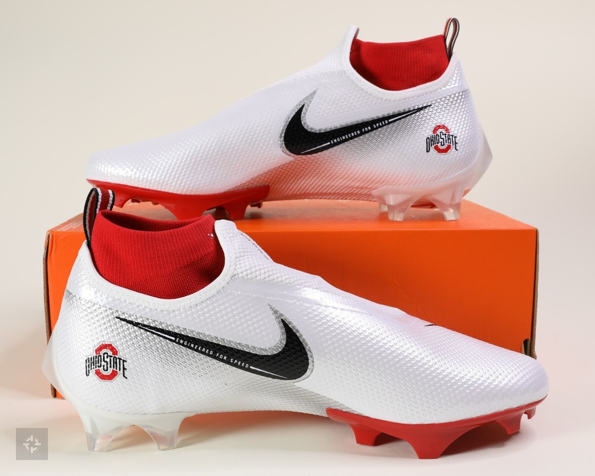 Nike Vapor Edge Pro 360 Wide Ohio State White Red Football Cleats