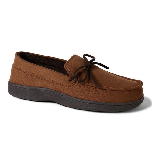 Cozy Mountain Men's Microsuede Moccasin in Black / Chestnut | Indoor/Outdoor NIB - Picture 14 of 14
