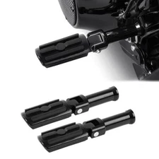 Black Rear Passenger Foot Pegs Mount Fit For Harley Softail Street Bob 2018-2024