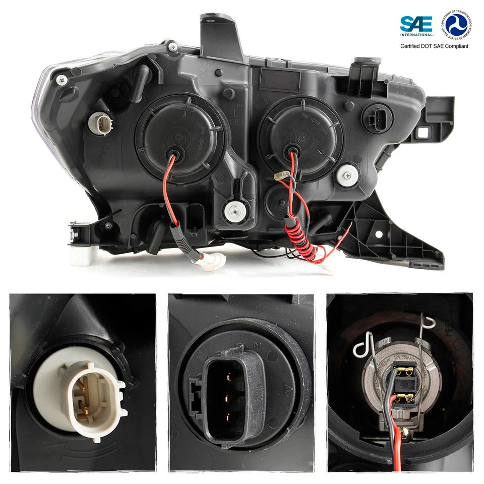适用于 2016 - 2023 年丰田塔科马 SR/SR5 顺序烟熏 LED 投影仪前灯 — 第 3/4 张图片