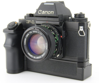 Canon F-1 AE ファインダー FD 50mm 1:1.4 Exc+5 w/Winder] Canon NEW F-1 SLR AE Finder New FD NFD 50mm f1.4