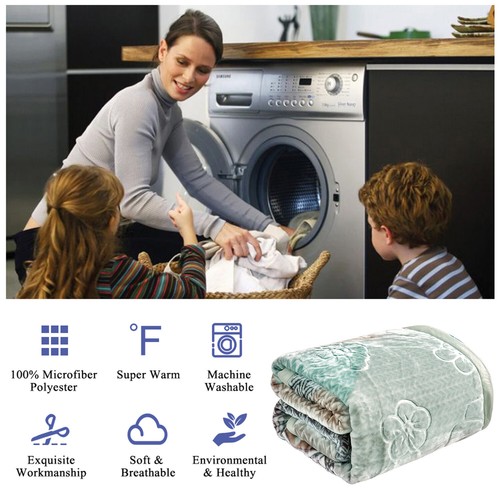 Silky Soft 2 Ply Flanel Fleece Blanket Velvet Plush Bed Blanket Queen King Size - 第 12/40 張圖片