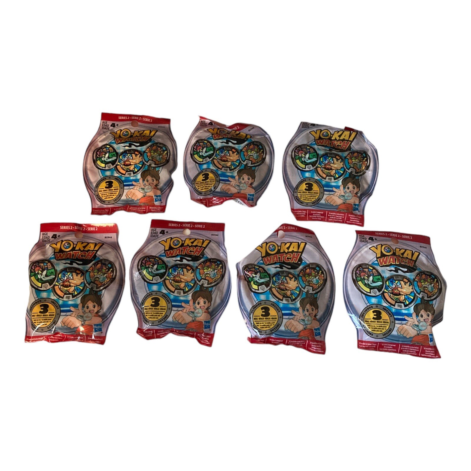 Boîte De 24 Sachets Surprise Yo-Kai Watch Series 2 - 72 Médailles Aléatoires, Collection Complète