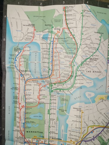 Vtg New York City Subway Map, MTA folding paper 1979 - revised 1985, 1st print - Photo 4/14