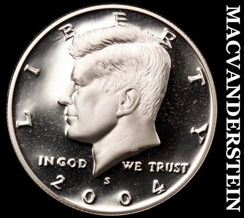 2004-S Kennedy Half Dollar- Lustrous Silver Choice Gem Proof  #i3335