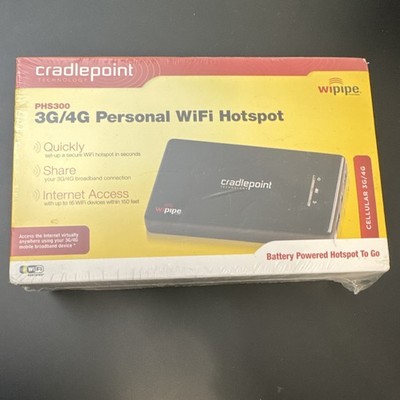 Cradlepoint PHS300 3g/4g Personal Wi-Fi Hotspot Black New In Box