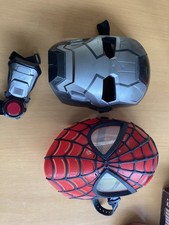 Spider-Man And Iron Man Masks Plus Wrist Repulser - Light Up And Sounds
