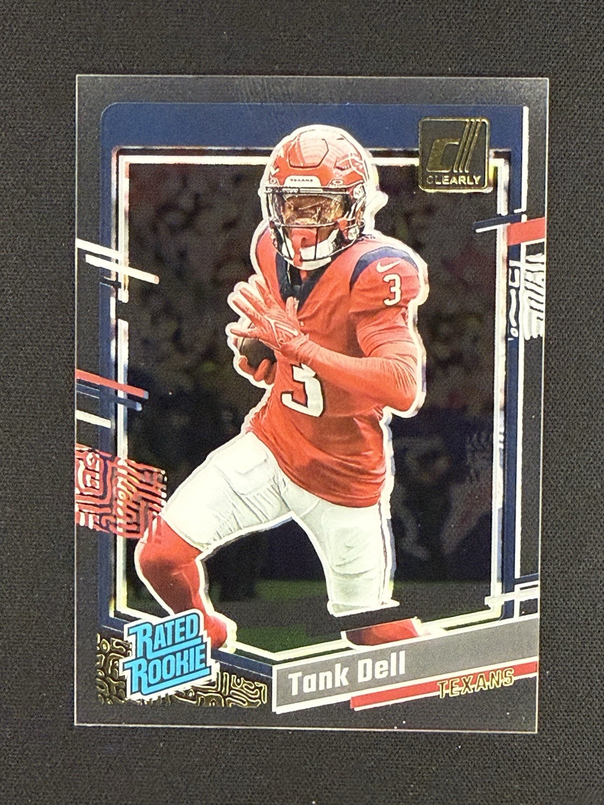 2023 Panini Clearly Donruss Rated Rookie Tank Dell #85 RC Houston Texans