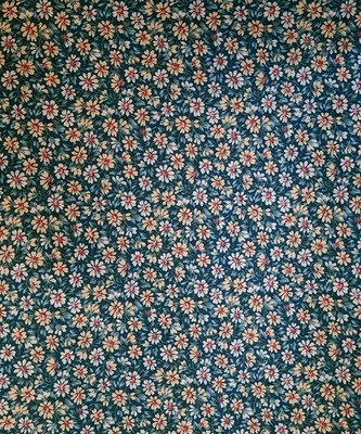 VIP Cranston Print Works Floral Cotton Fabric Green 45'' Wide By 32'' Long