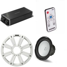 Kicker Marine KPX500.1 Powersports Amp  10" Free Air 4 Ohm  White Grill  S...