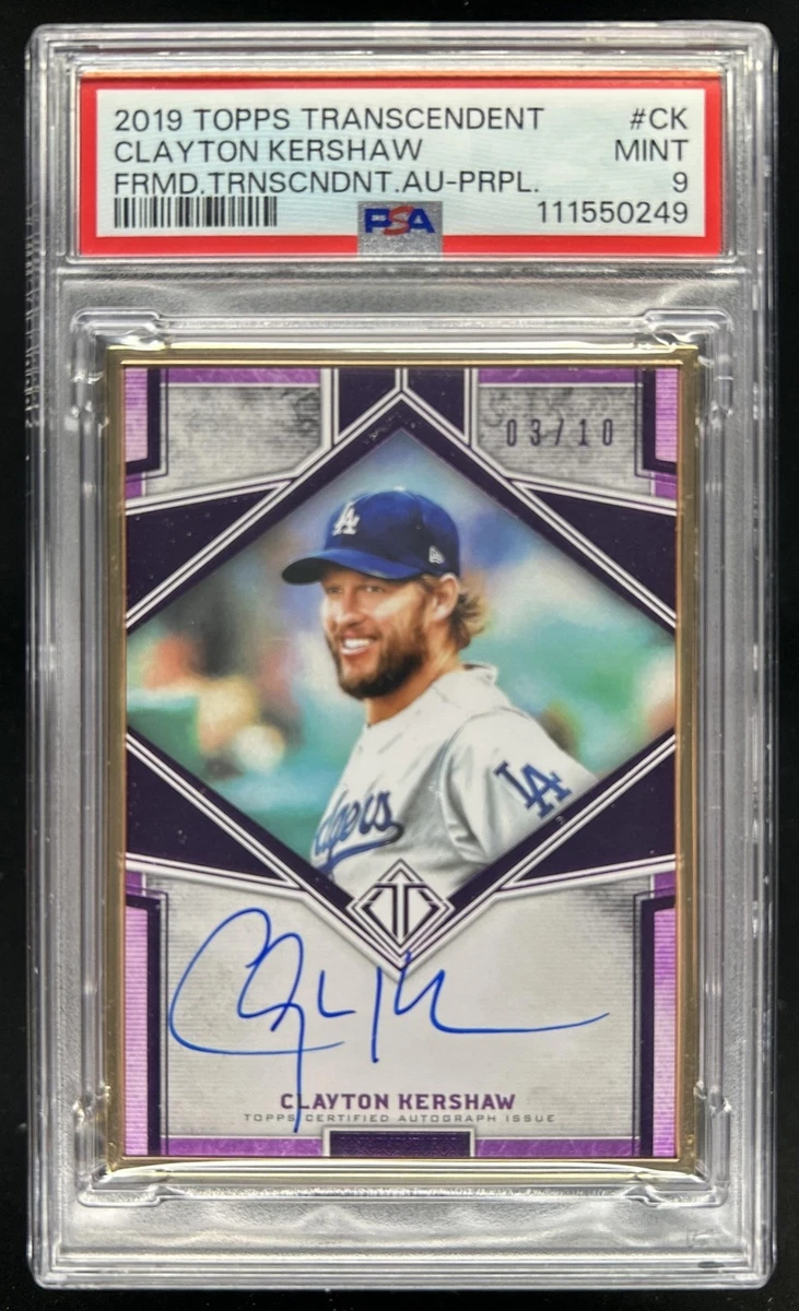 Clayton Kershaw Serial Numbered Baseball Sports Trading Cards for