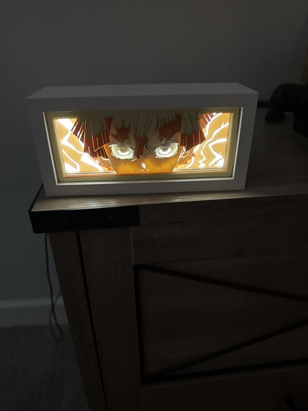 Demon Slayer Zenitsu Agatsuma LED Shadow Box Light Anime Display Decor