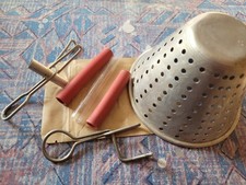 Zubehör für Entsafter, ALU SIEB Vintage, Klemme, Röhrchen 