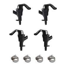 PERA 4 Pack Black Plastic Beer Dispensing Faucet Picnic Tap, One Size,
