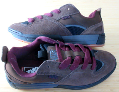 Vans Men's Skate Mixxa Suede Mesh Shoes Brown Black Maroon Size 11.5 NIB