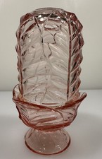 Viking Glass leaf PEACH fairy Lamp