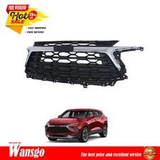 For Chevy Blazer LT 2023-2024 Front Upper Bumper Grille Assembly Black Plastic